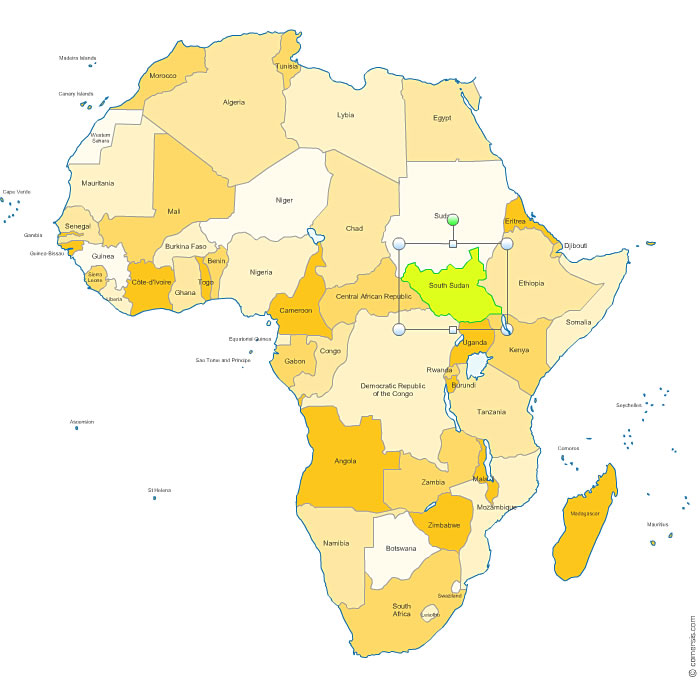 Vector map of Africa countries