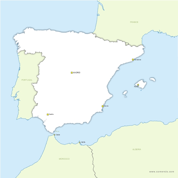 Vector map Spain
