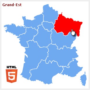 Carte France interactive HTML5 gratuite