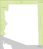 Free download Free vector map of Arizona state USA AZ