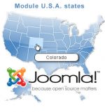 USA clickable and manageable map Joomla module 1.7 - 2.5