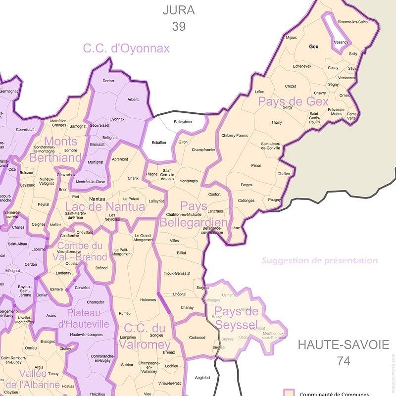 carte modifiable des epci de la Vendée