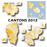 carte modifiable des cantons de France par r�gions