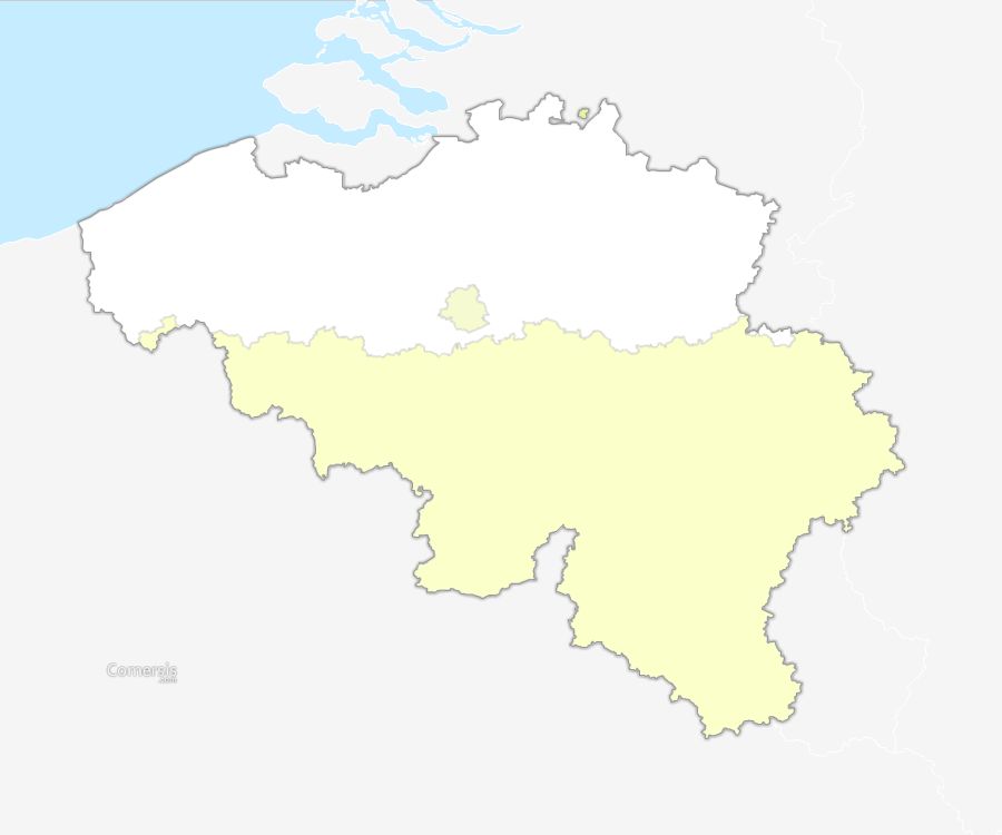 free vector map of belgium regions