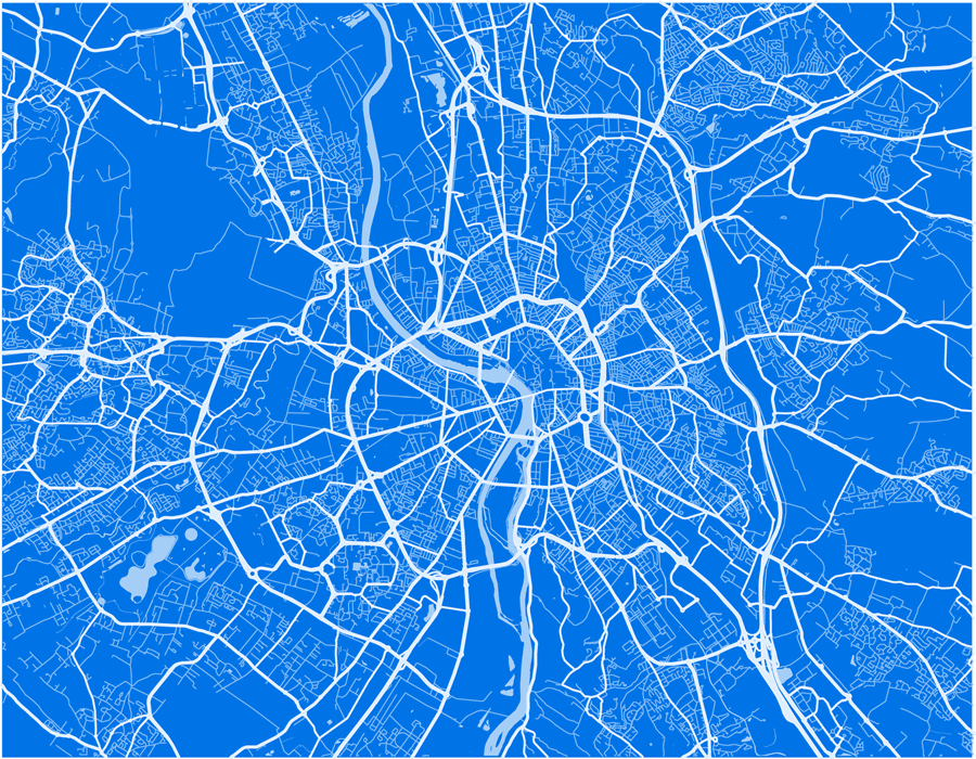 Vector map Toulouse France