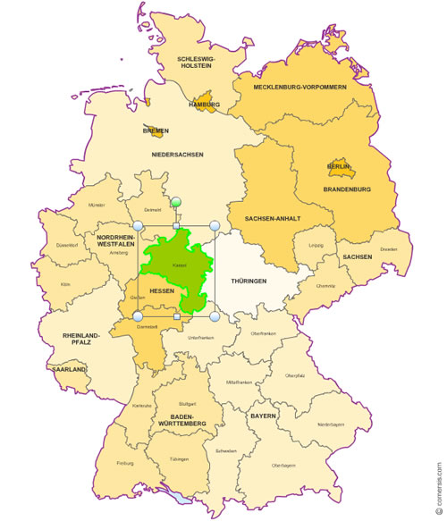 Excel And Word Editable Map Of Germany Districts