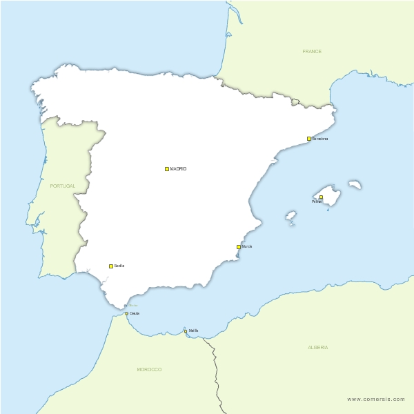 Fond de carte vectoriel de l\u002639;Espagne gratuit