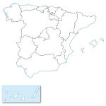 FREE Map of Spain autonomous communities EPS