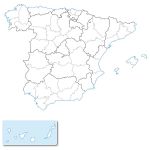 Free vector map of Spain provinces
