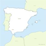 Free vector blank map of Spain