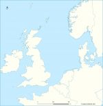North Sea free basemap
