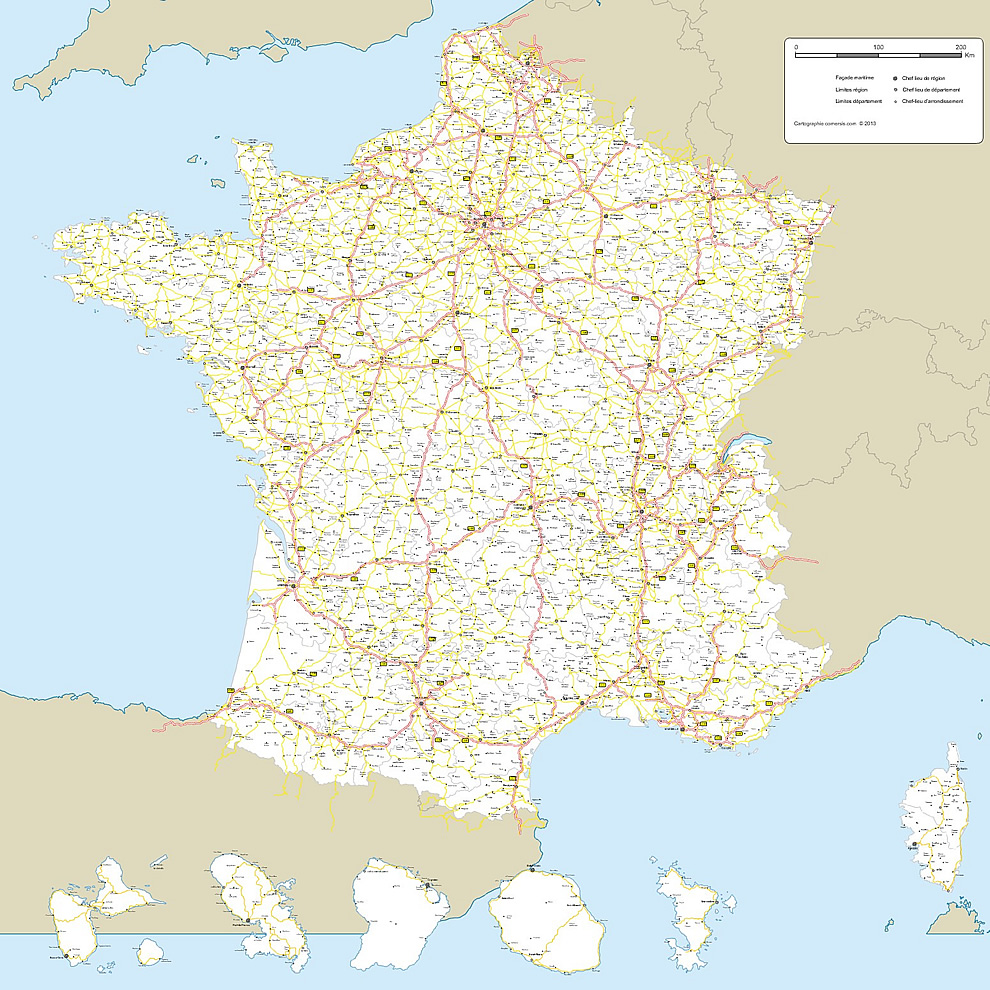Les Routiers France Map Map Of France Road Networks - High Definition Les Routiers France Map Map Of France Road Networks - High Definition