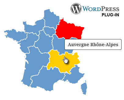 France new regions map wordpress plugin