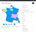 France regions clickable map for Wordpress