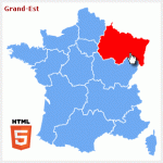 Free HTML interactive map of france