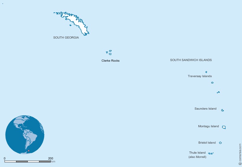 South Sandwich Islands Map South Georgia And South Sandwich Islands Map