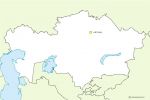 Kazakhstan Free Outline Map 