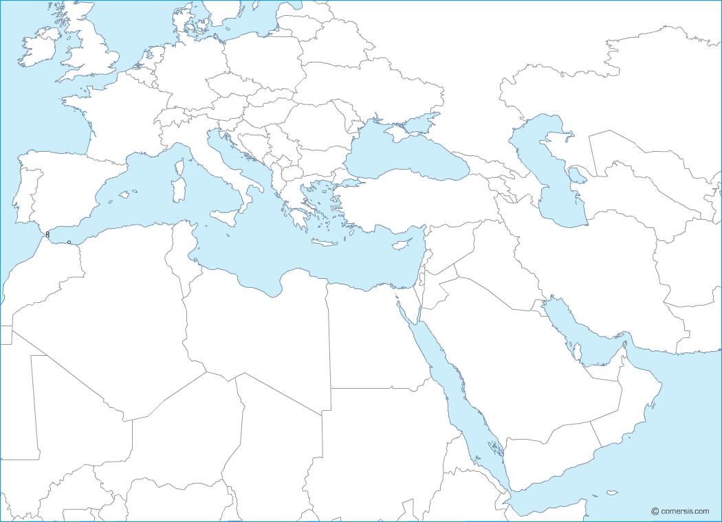 map europe and middle east Europe And Middle East Free Editable Base Map map europe and middle east