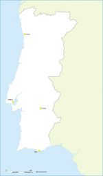 Free vector blank map of Portugal