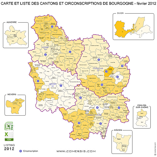 bourgogne carte - Image