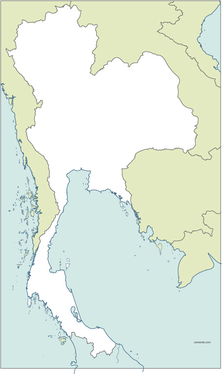 Free vector map of Thailand