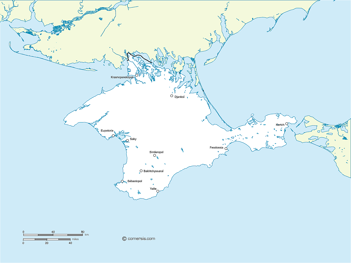 Crimea vector free map
