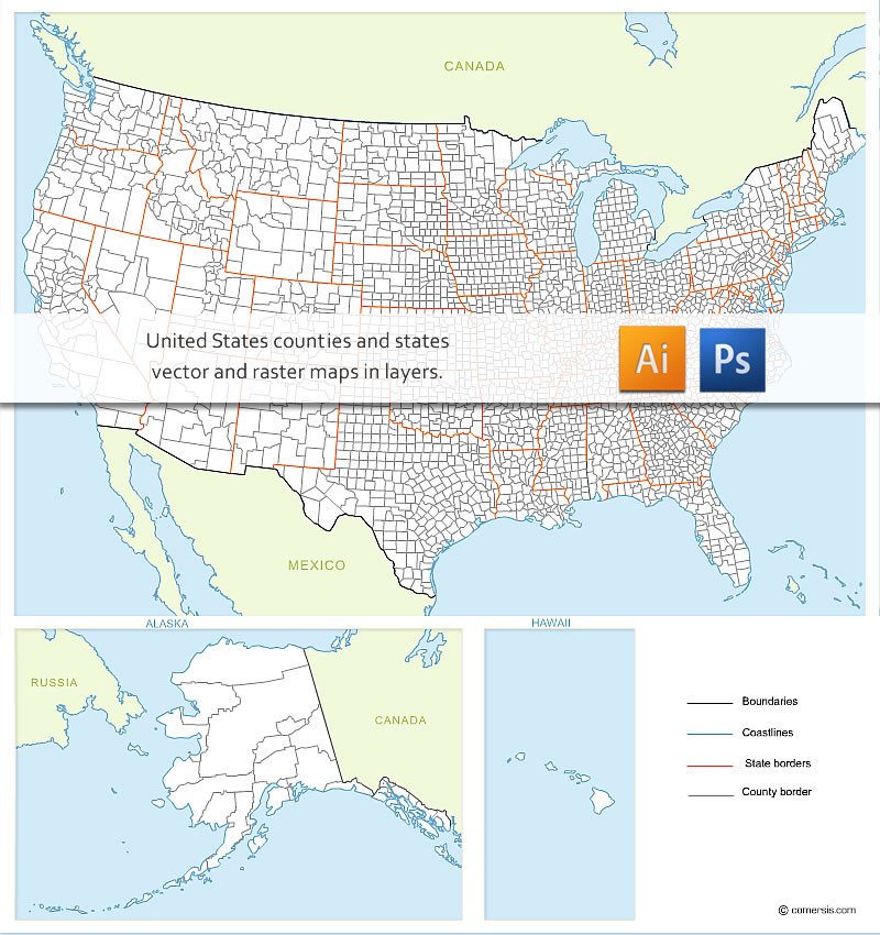 editable map of united states counties editable map of united states