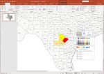 Texas counties editable map for Office