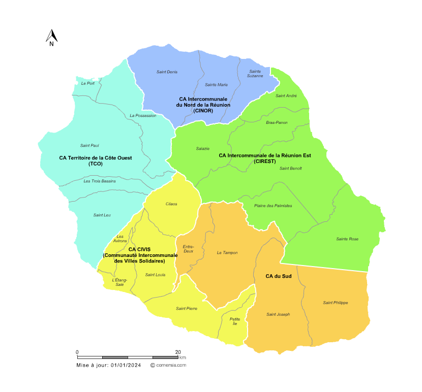 Communautés de communes de  La Réunion