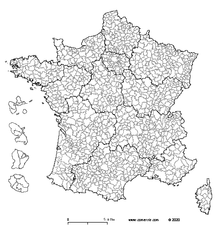 Customizable map of Public intercommunal cooperation establishments of France