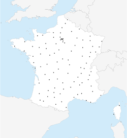 Free map of the prefectures of France