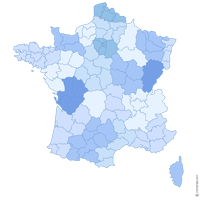 Free map of France’s health territories.