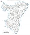 carte des villes et villages du  Bas-Rhin