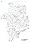 carte des villes et villages du  Cher