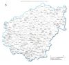 carte des villes et villages de la  Corrèze