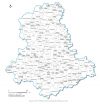 carte des villes et villages de la  Haute-Vienne