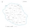 carte des villes et villages de  La Réunion