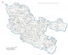 carte des villes et villages de la  Moselle