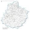 carte des villes et villages de la  Sarthe