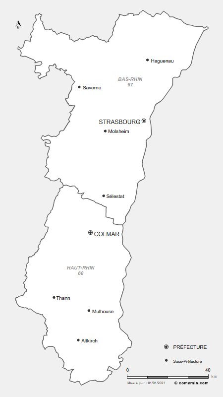 prefectures d'Alsace