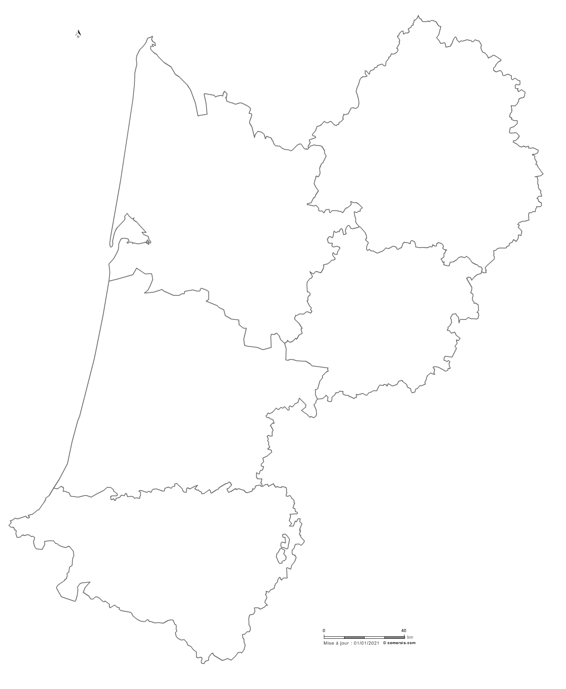 carte gratuite d'Aquitaine