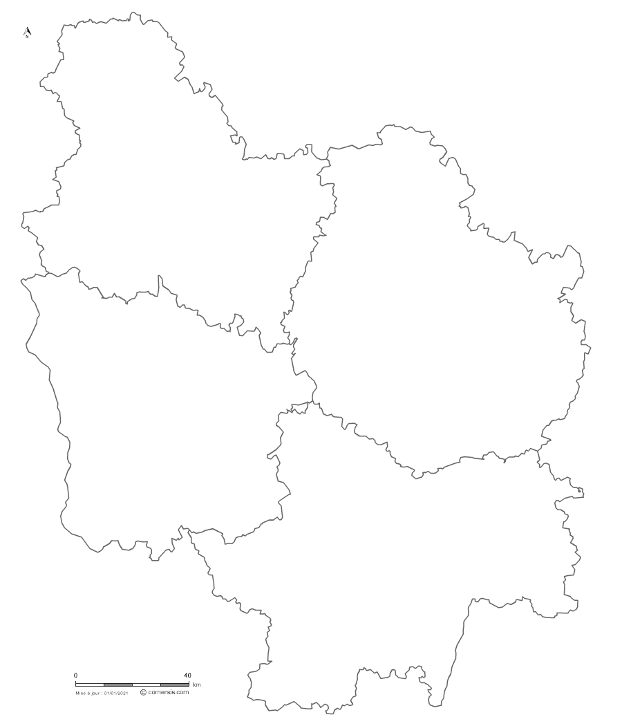 carte gratuite de Bourgogne