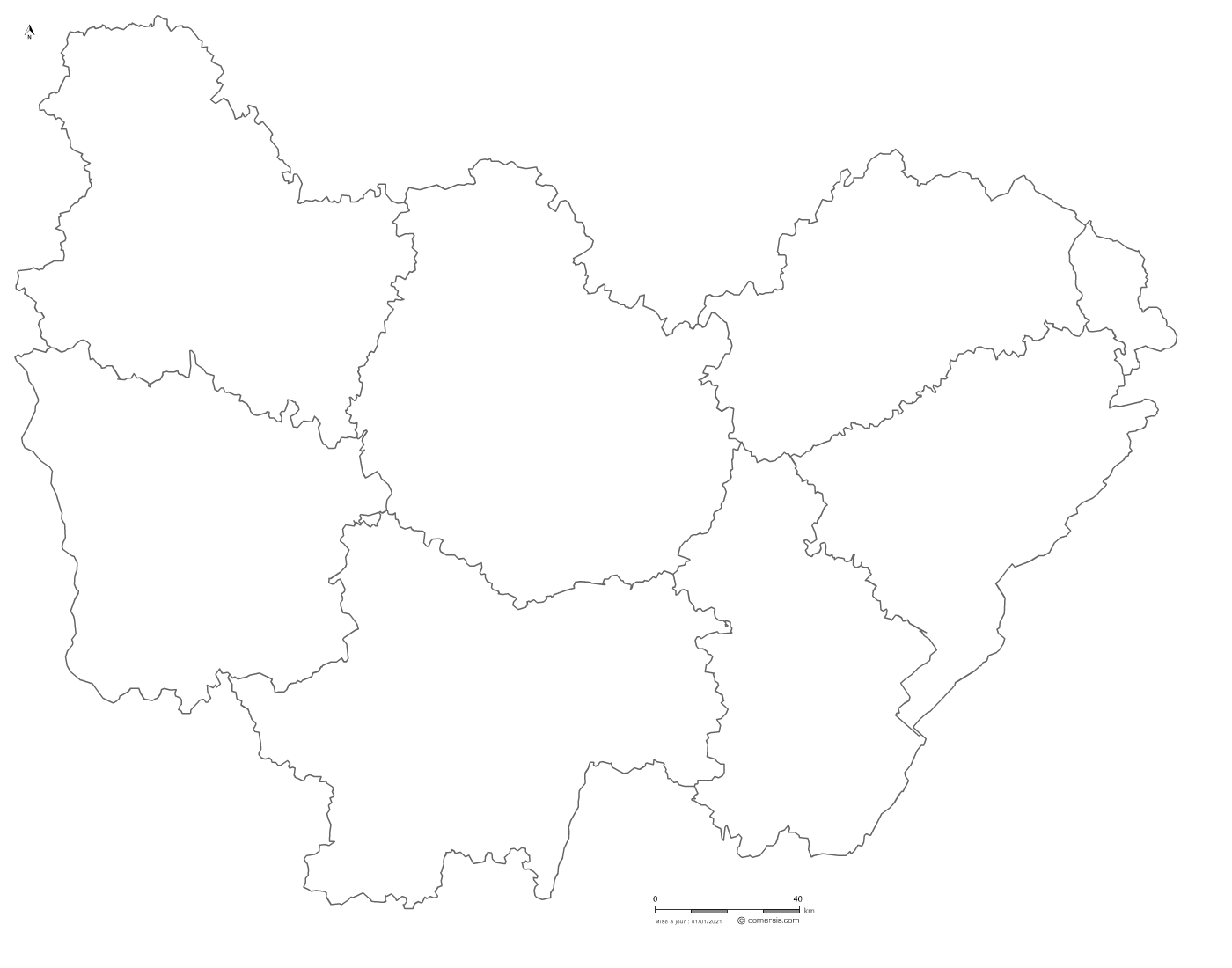 carte gratuite de Bourgogne-Franche-Comté