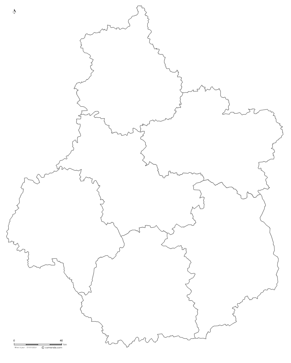 carte gratuite du Centre-Val de Loire