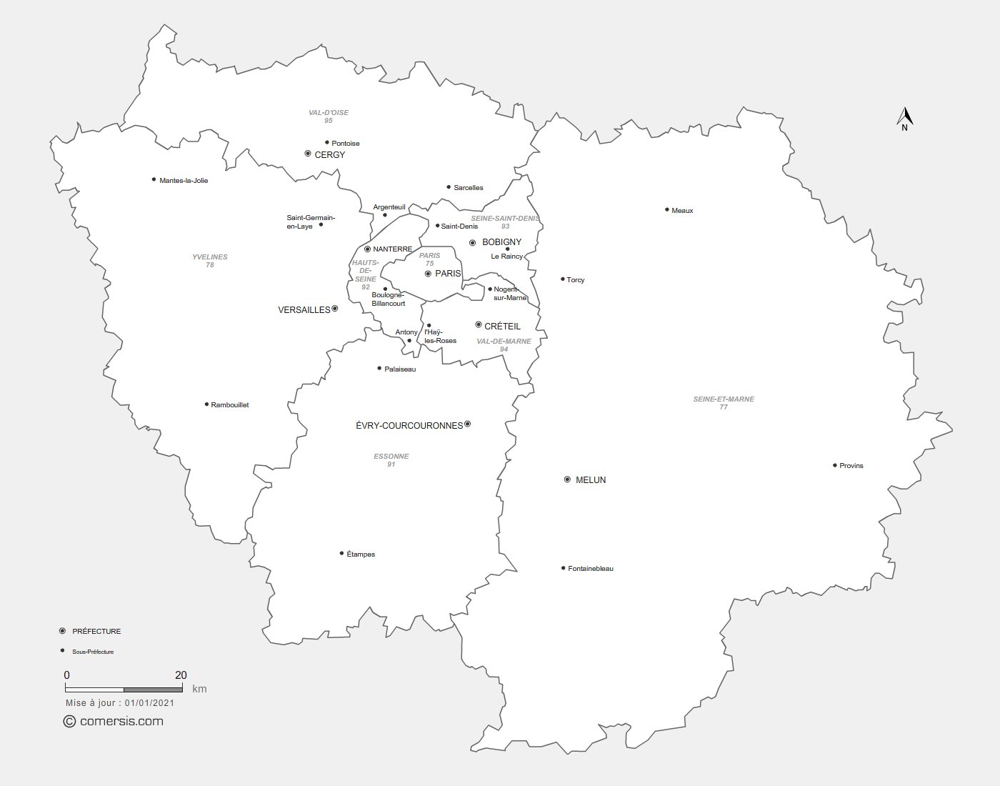 prefectures d'Île-de-France
