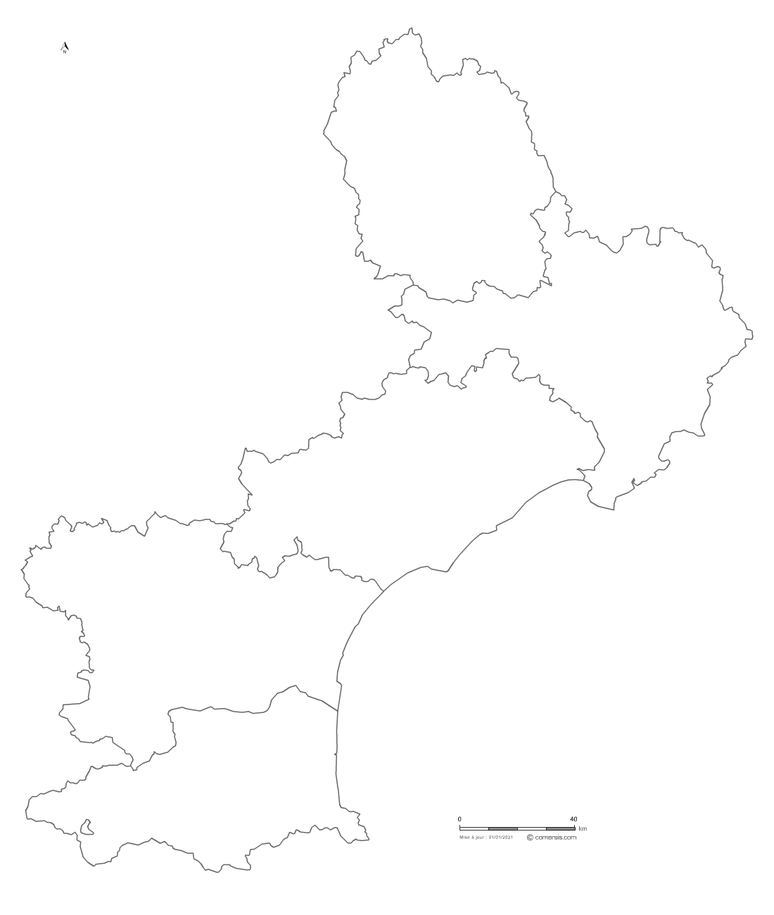 carte gratuite du Languedoc-Roussillon