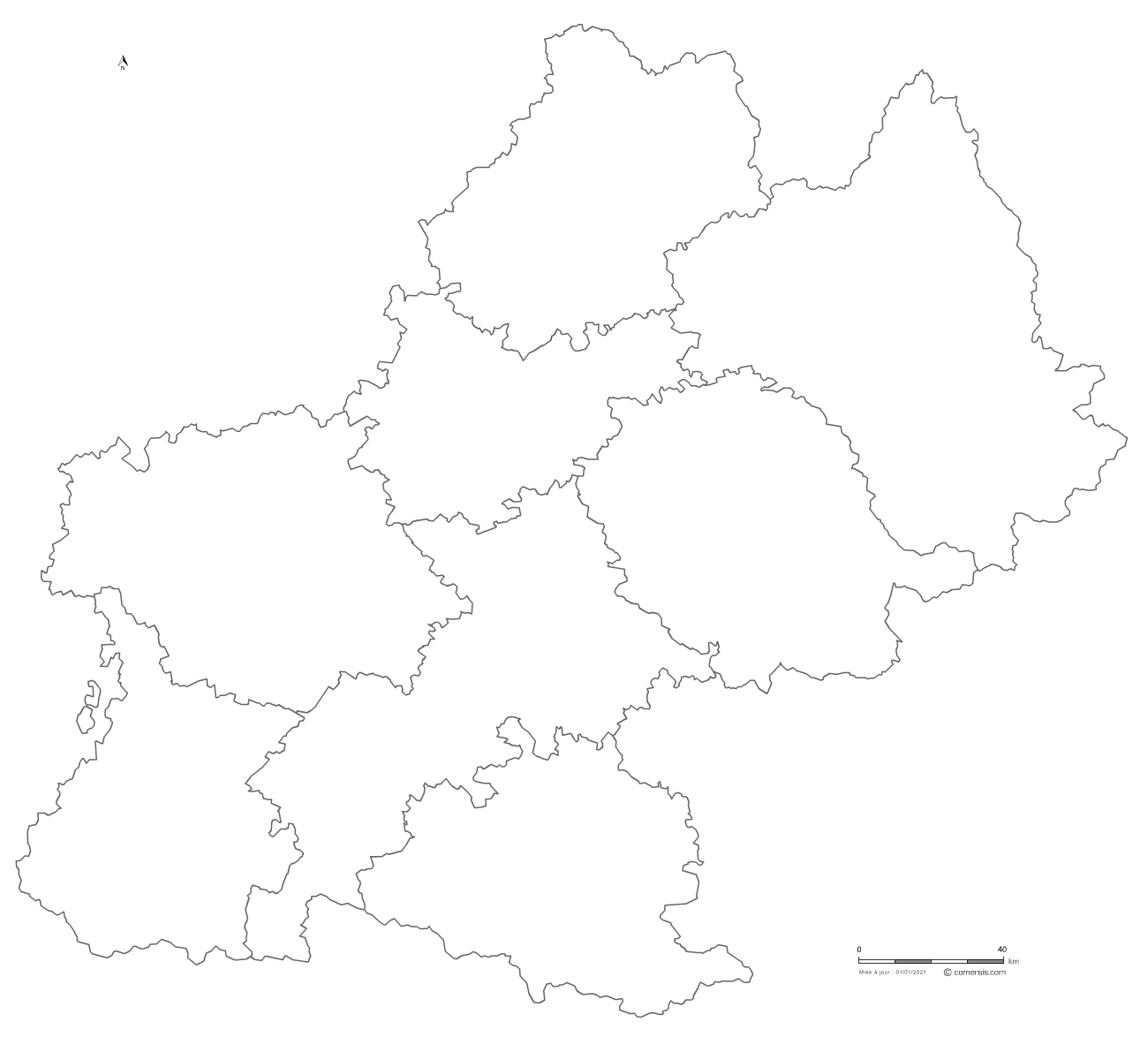 carte gratuite de Midi-Pyrénées