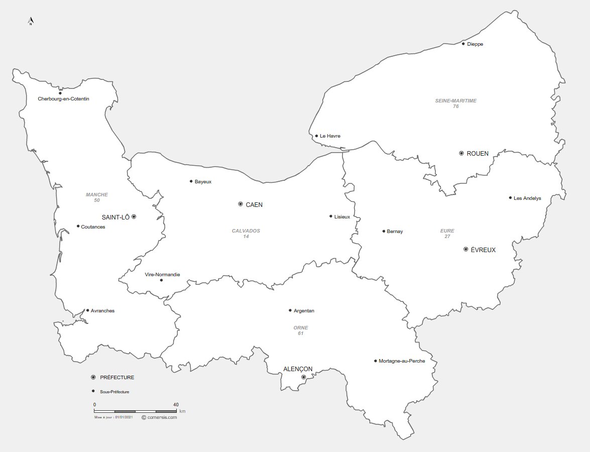 prefectures de Normandie