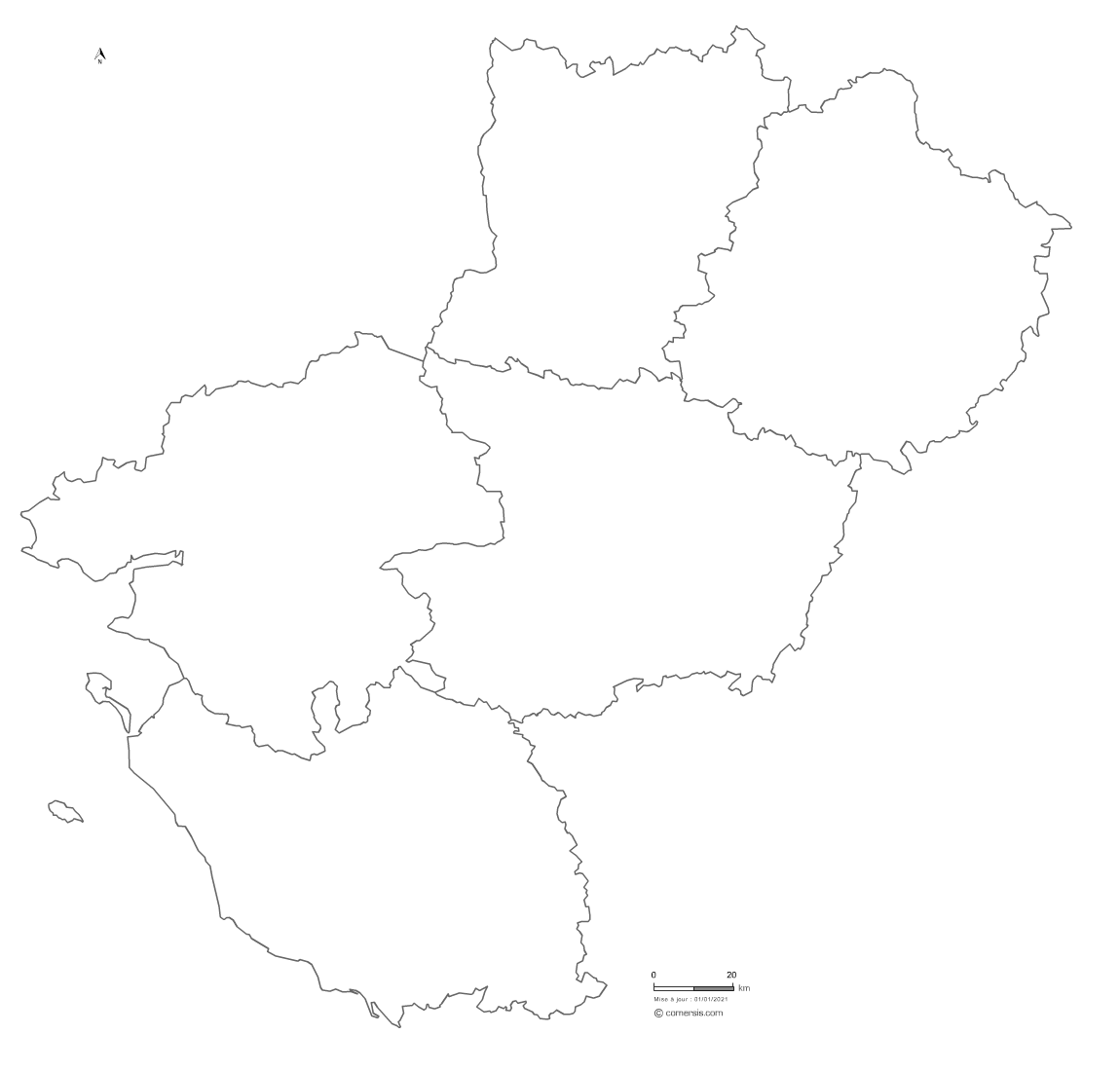 carte gratuite des Pays de la Loire